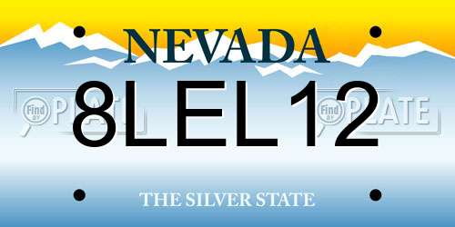 8LEL12 Nevada License Plate