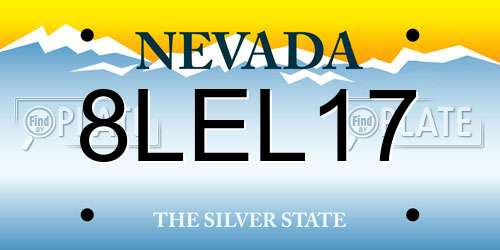 8LEL17 Nevada License Plate