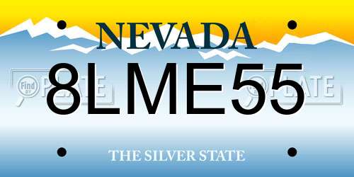 8LME55 Nevada License Plate