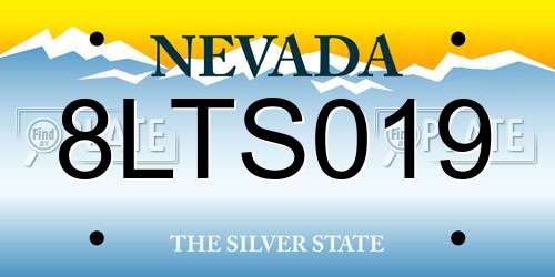 8LTS019 Nevada License Plate