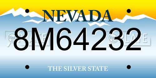 8M64232 Nevada License Plate