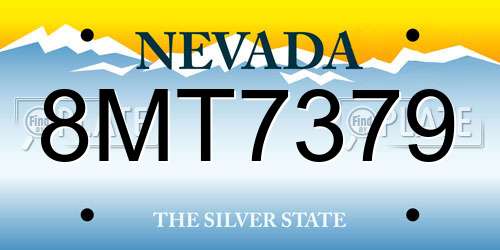 8MT7379 Nevada License Plate