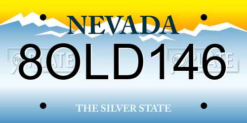 8OLD146 Nevada License Plate