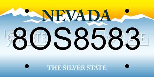 8OS8583 Nevada License Plate