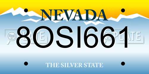 8OSI661 Nevada License Plate