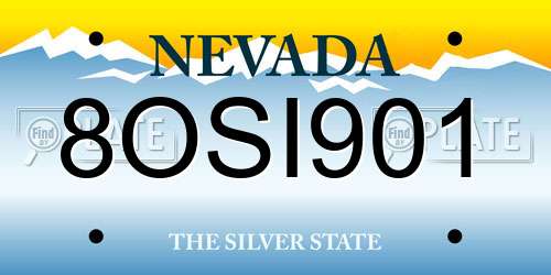 8OSI901 Nevada License Plate