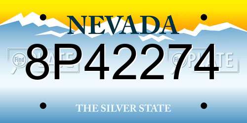 8P42274 Nevada License Plate