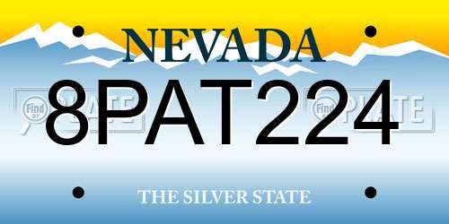 8PAT224 Nevada License Plate