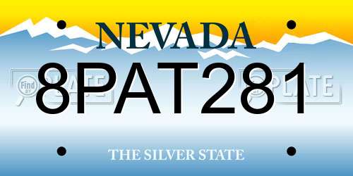 8PAT281 Nevada License Plate