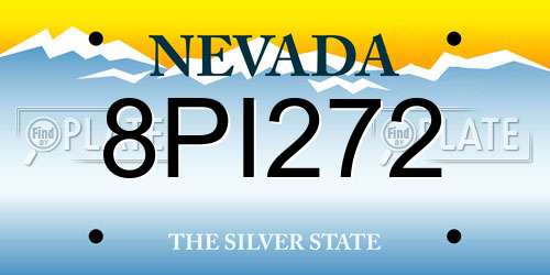 8PI272 Nevada License Plate