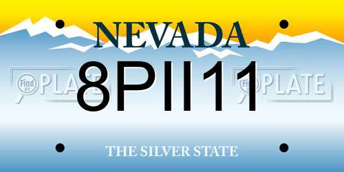 8PII11 Nevada License Plate