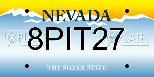 8PIT27 Nevada License Plate