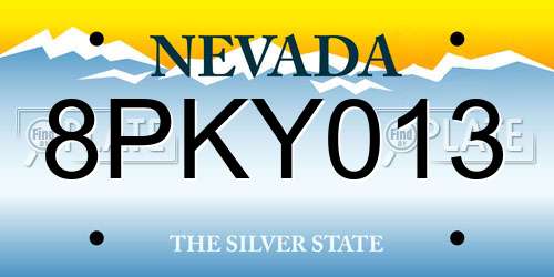 8PKY013 Nevada License Plate