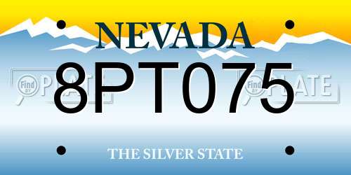 8PT075 Nevada License Plate