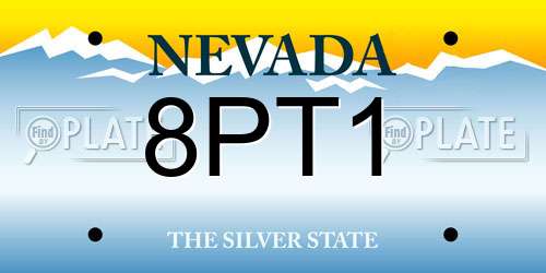 8PT1 Nevada License Plate
