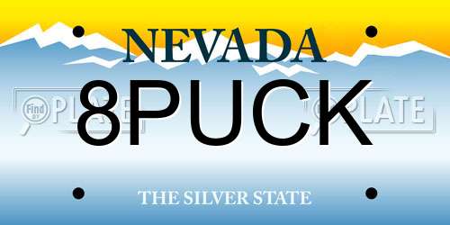 8PUCK Nevada License Plate
