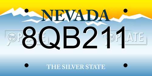 8QB211 Nevada License Plate