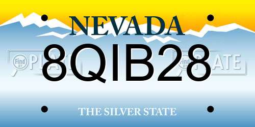 8QIB28 Nevada License Plate