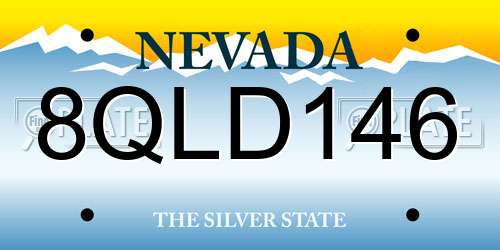 8QLD146 Nevada License Plate