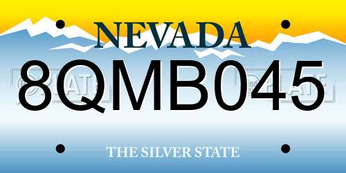 8QMB045 Nevada License Plate