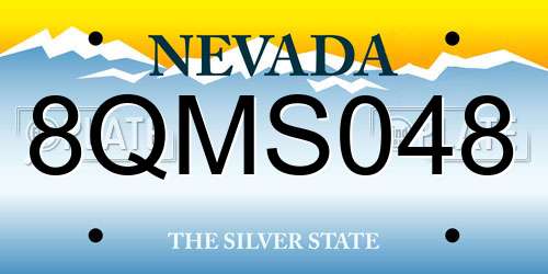 8QMS048 Nevada License Plate