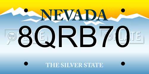 8QRB70 Nevada License Plate