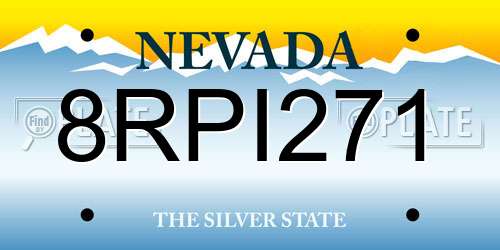 8RPI271 Nevada License Plate