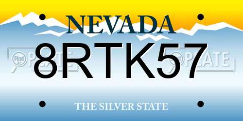 8RTK57 Nevada License Plate