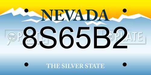 8S65B2 Nevada License Plate