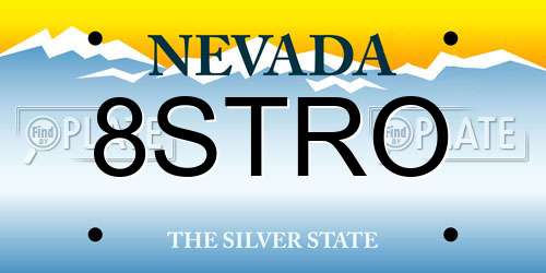 8STRO Nevada License Plate