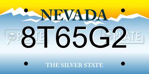 8T65G2 Nevada License Plate
