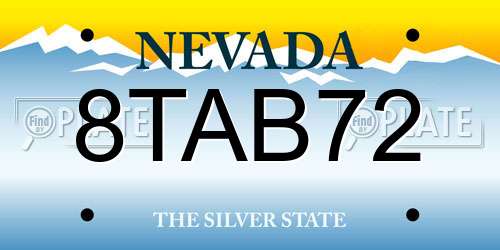 8TAB72 Nevada License Plate