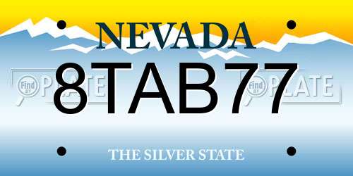 8TAB77 Nevada License Plate