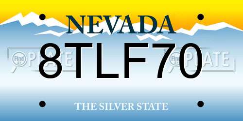 8TLF70 Nevada License Plate