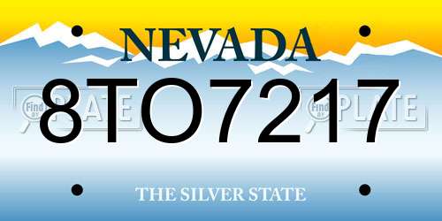 8TO7217 Nevada License Plate
