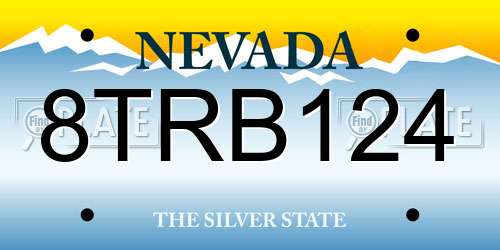 8TRB124 Nevada License Plate