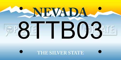8TTB03 Nevada License Plate