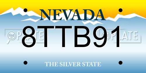 8TTB91 Nevada License Plate