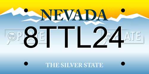 8TTL24 Nevada License Plate