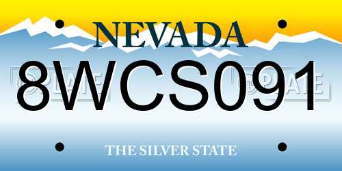 8WCS091 Nevada License Plate