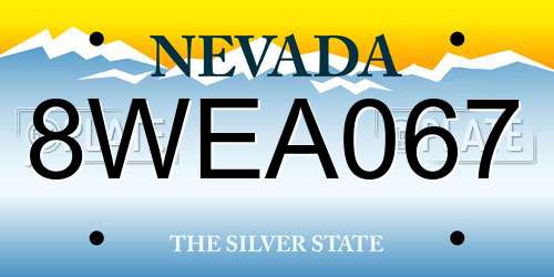 8WEA067 Nevada License Plate