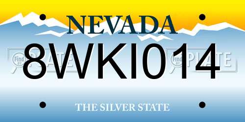 8WKI014 Nevada License Plate