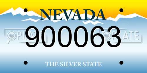 900063 Nevada License Plate