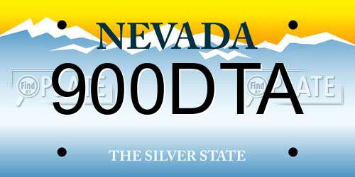 900DTA Nevada License Plate