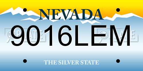 9016LEM Nevada License Plate