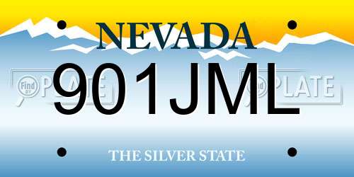 901JML Nevada License Plate