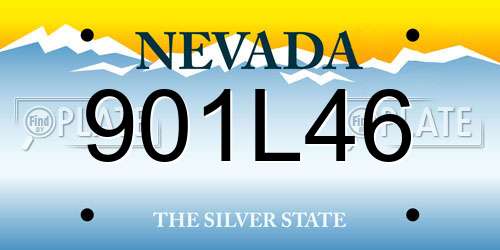901L46 Nevada License Plate