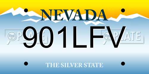 901LFV Nevada License Plate