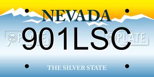 901LSC Nevada License Plate