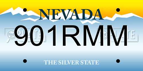 901RMM Nevada License Plate